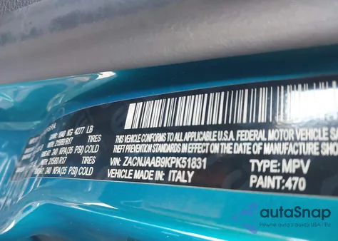 2019 Jeep Renegade Sport Fwd из США, поврежденный, VIN ZACNJAAB9KPK51831